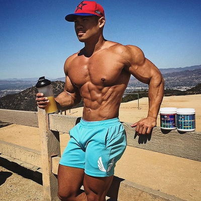 Short d'entraînement de fitness costume trois pantalons quart