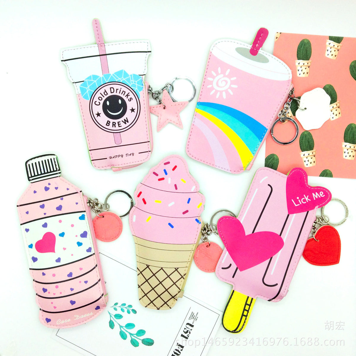 Corée mignon popsicle crème glacée Mini Purse boisson créative enfants changer sac sac à main