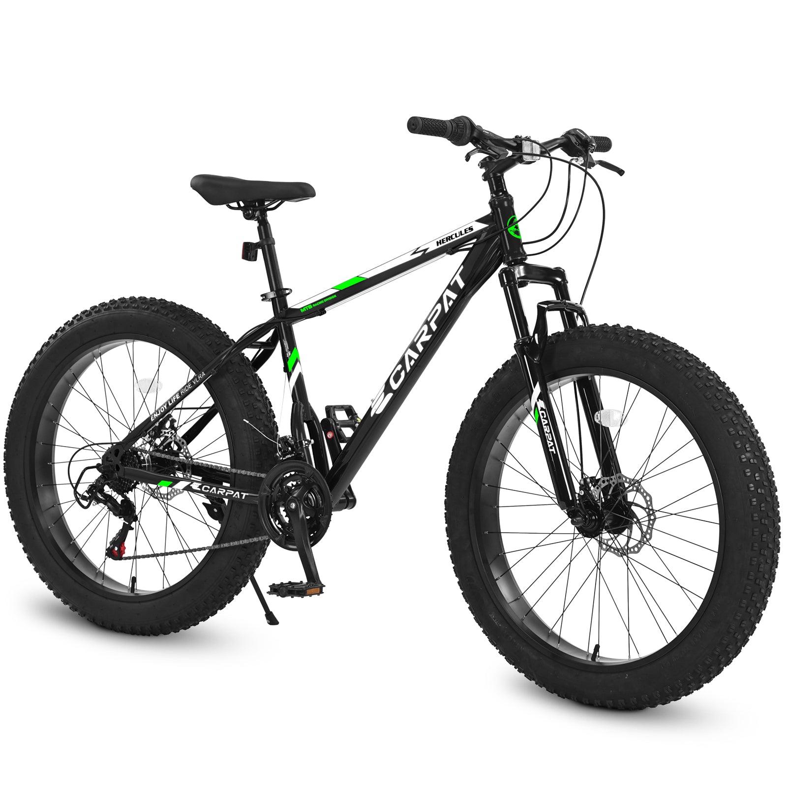 S26109 Élecony 26 pouces Fat Tire Bike Adulte et jeune Full Shimano 21 Speed Mountain Bike