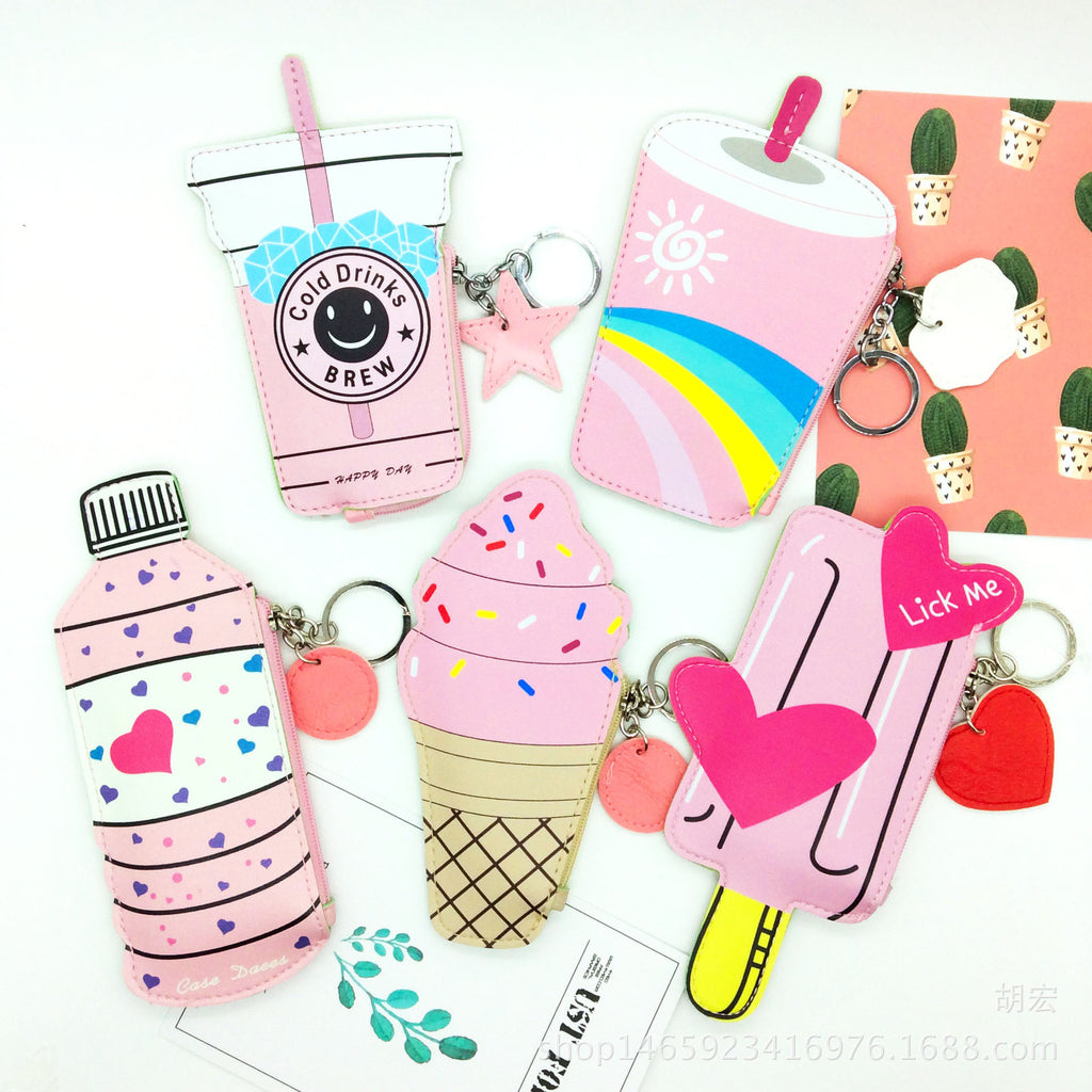 Corée mignon popsicle crème glacée Mini Purse boisson créative enfants changer sac sac à main