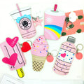 Corée mignon popsicle crème glacée Mini Purse boisson créative enfants changer sac sac à main