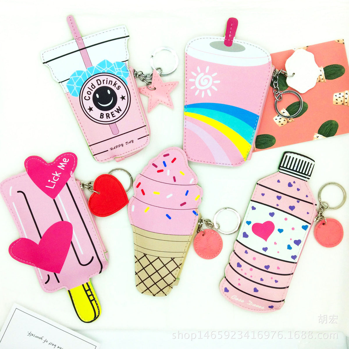 Corée mignon popsicle crème glacée Mini Purse boisson créative enfants changer sac sac à main
