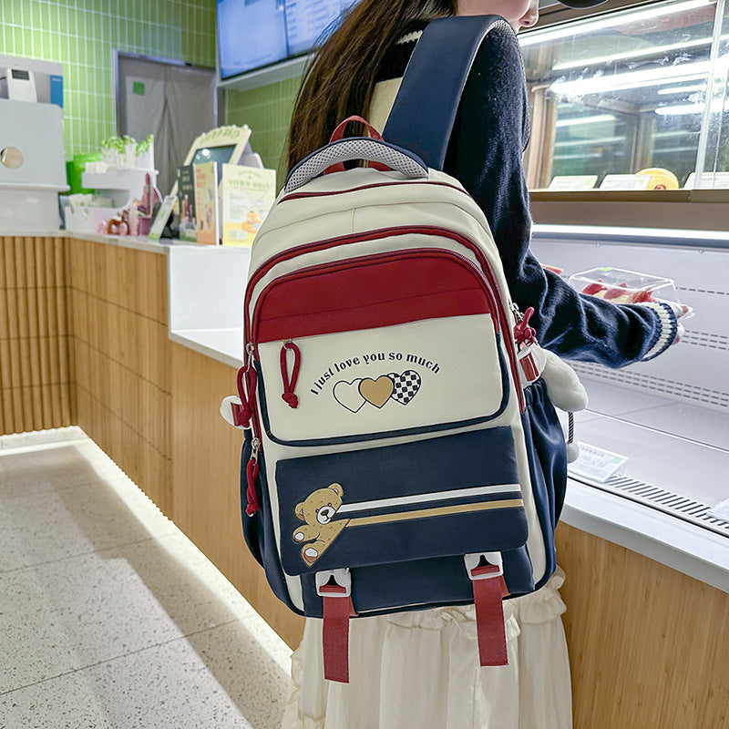 Étudiante Portable Burden Alléviation collège lycée fille grande capacité sac à dos