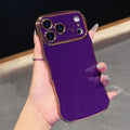Couverture de protection anti-dérapante pour téléphone à double cœur à ondes électroplaquées
