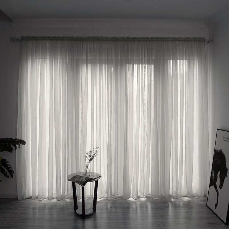 Simple et moderne Balcon Couleur Solide Rideau de Gauze