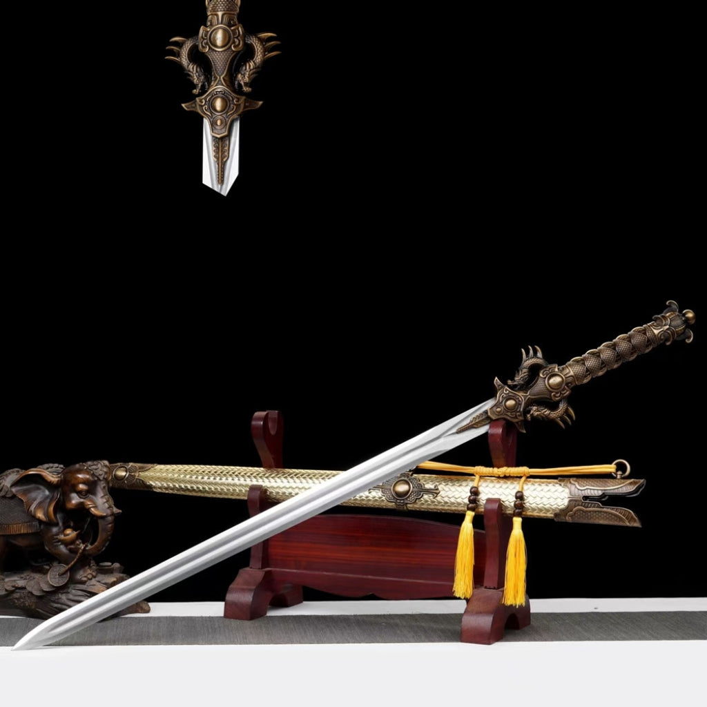 Long Dragon Empereur Épée Long-Style Ancienne Épée Han-Style Épée Intégrée Manga forgée