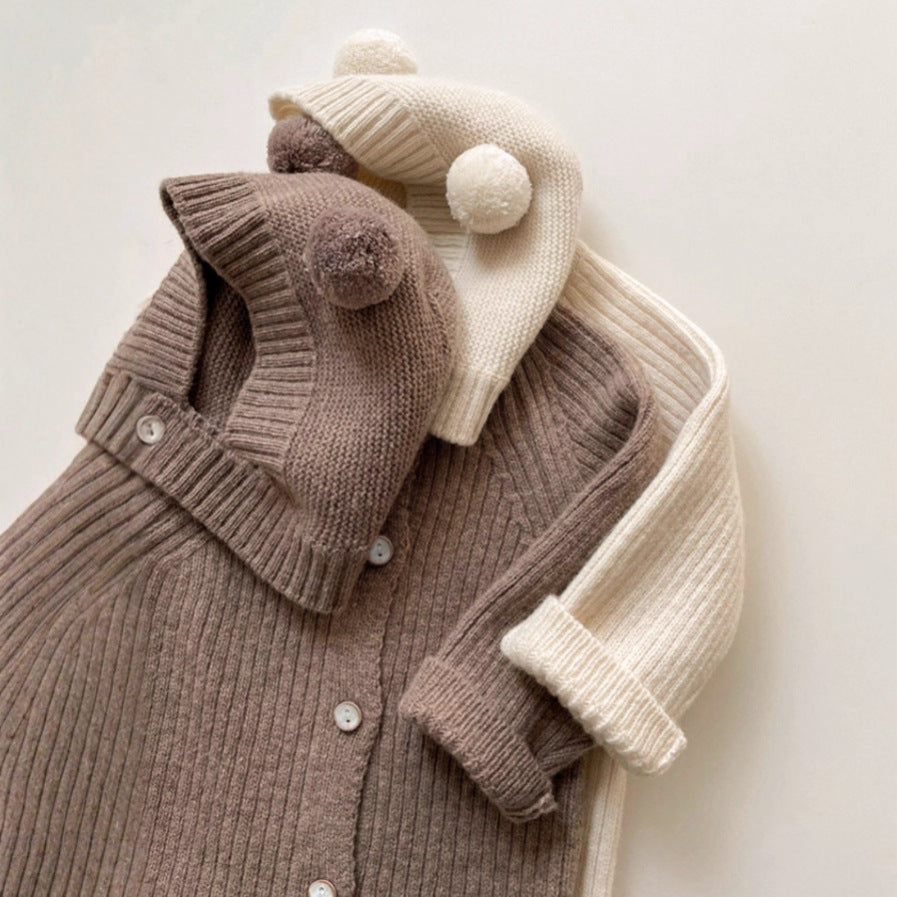 Vêtements de pâture pour enfants Romper avec chapeau d'ours