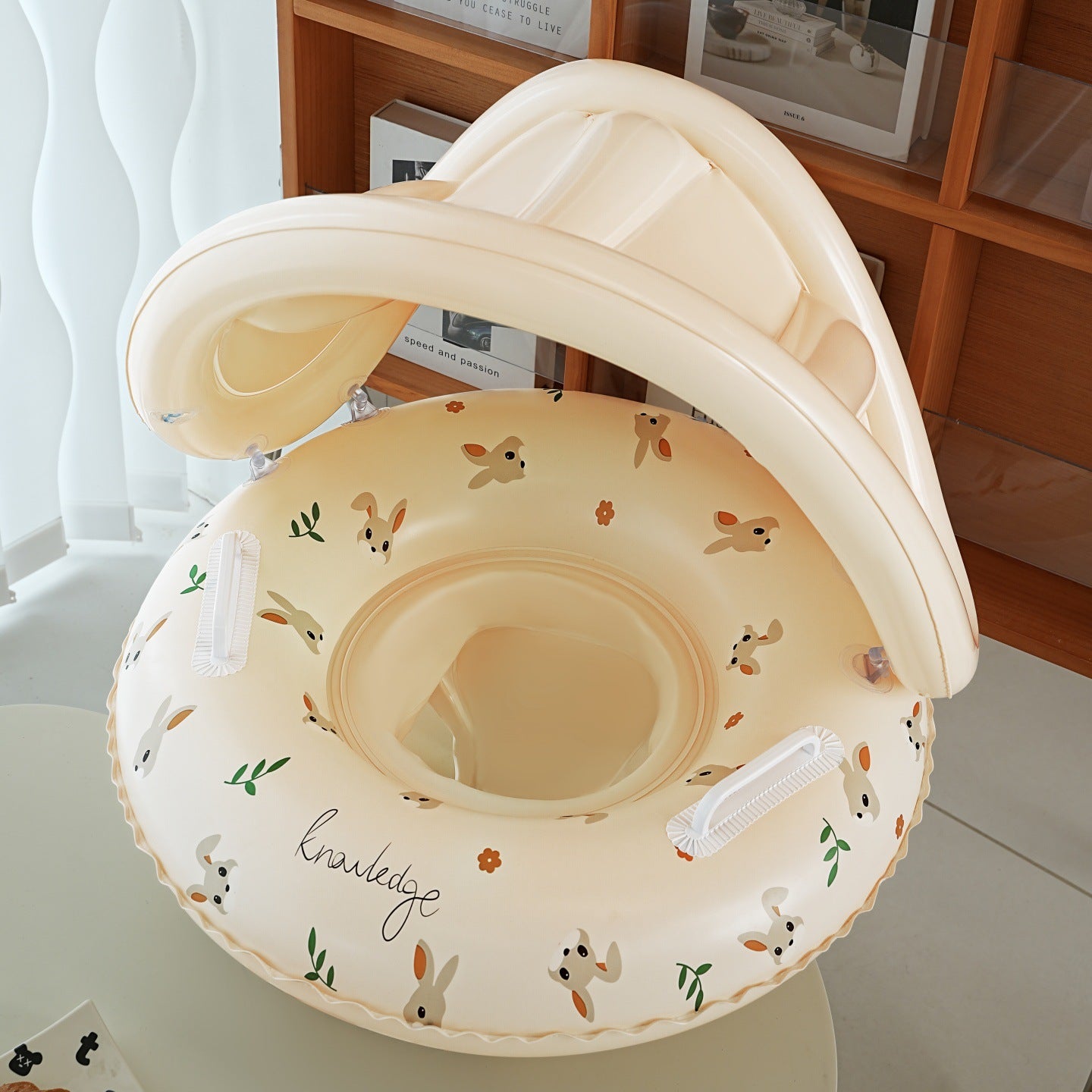 Bateau de natation Sun Shade Pedestal Anneau rayé Équipement d'eau