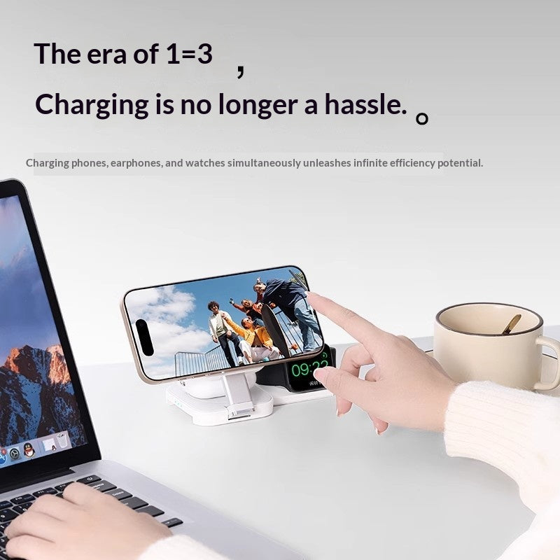 Chargeur 3-en-1 sans fil avec charge magnétique rapide
