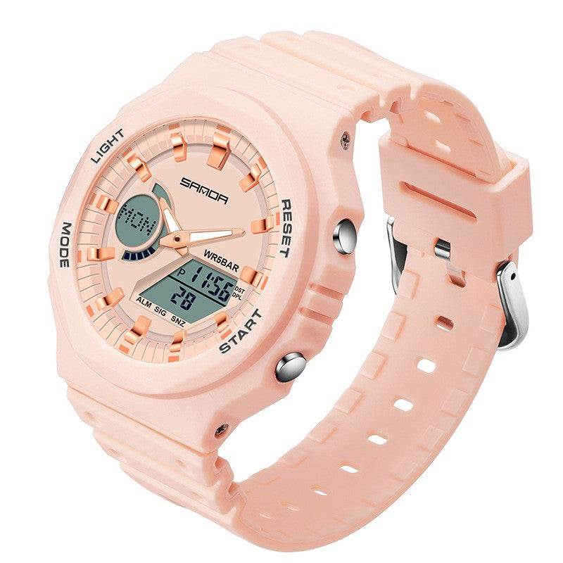 Multifonctionnel Sports Waterproof Double Display Montre électronique