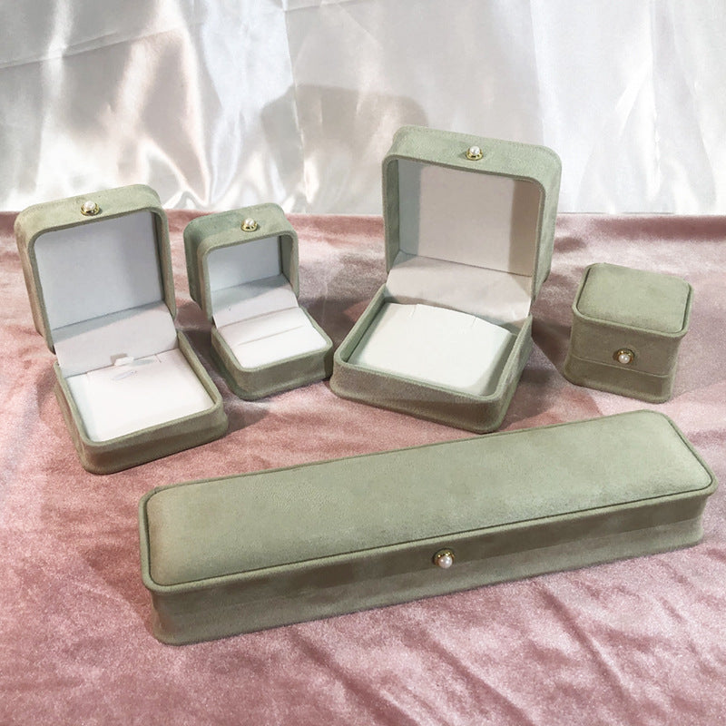 Fashion Flannel Étanche boîte à bijoux Pearl Buckle