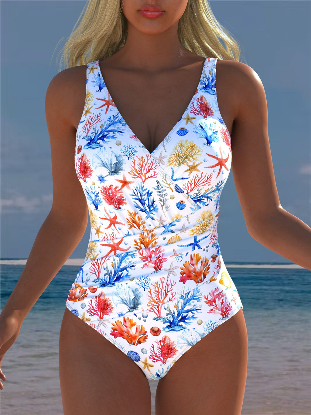 Femmes Une pièce Deep-V Sexy Strap maillot de bain