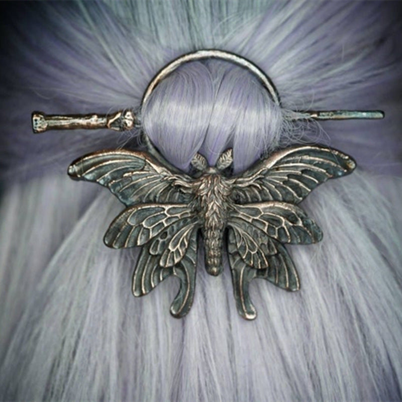 Dames Headdress Gothique Retro Creative Moth Insect Nordic Style Mode Personnalisé Cheveux