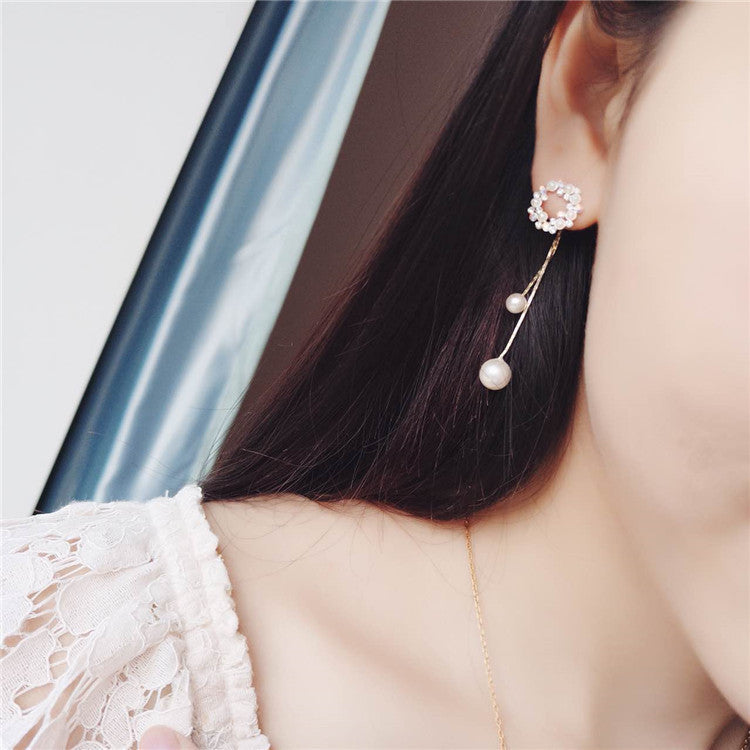 Boucles d'oreilles en guirlande de perles