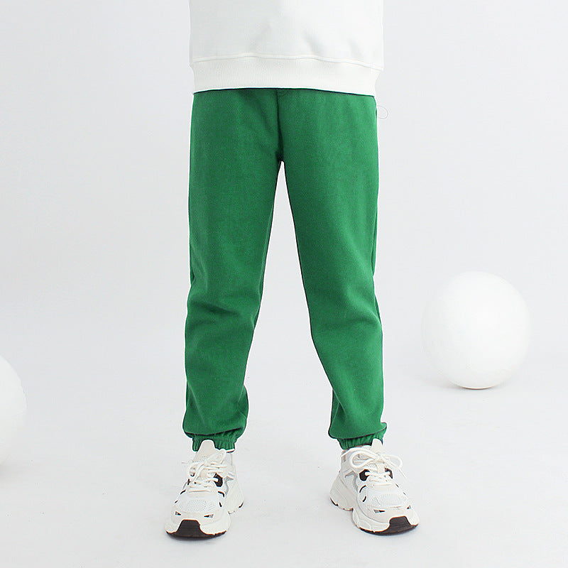Garçons Pantalons de sport couleur unie pour les enfants plus âgés