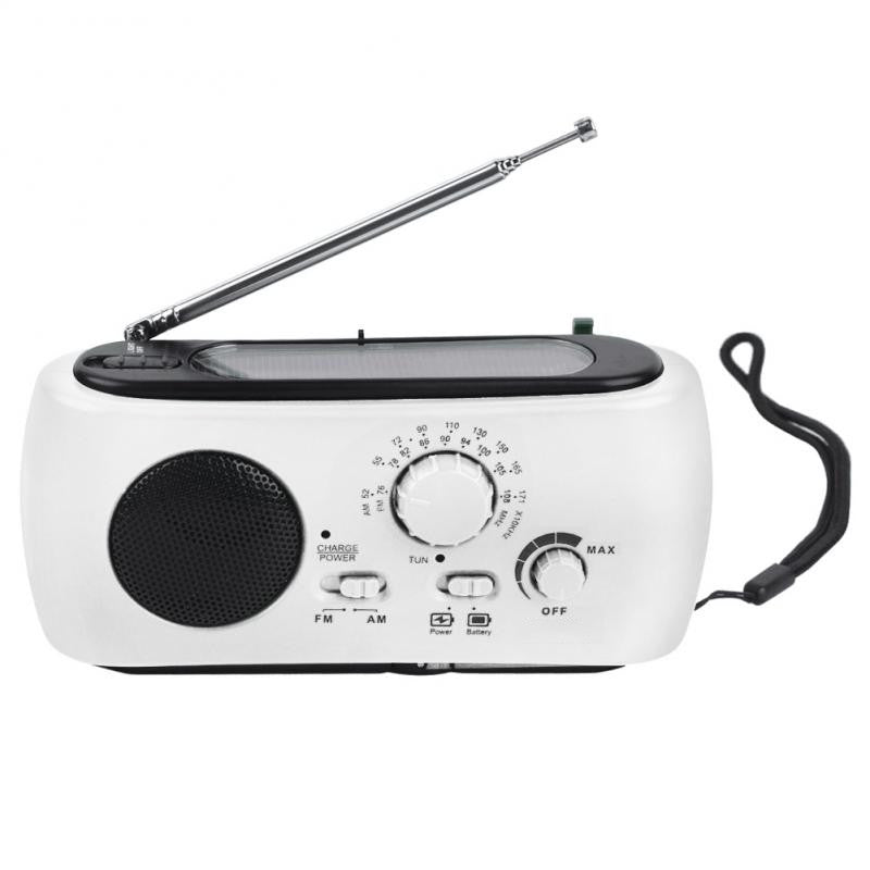 AM FM lampe de poche solaire LED Main Crank Radio rechargeable