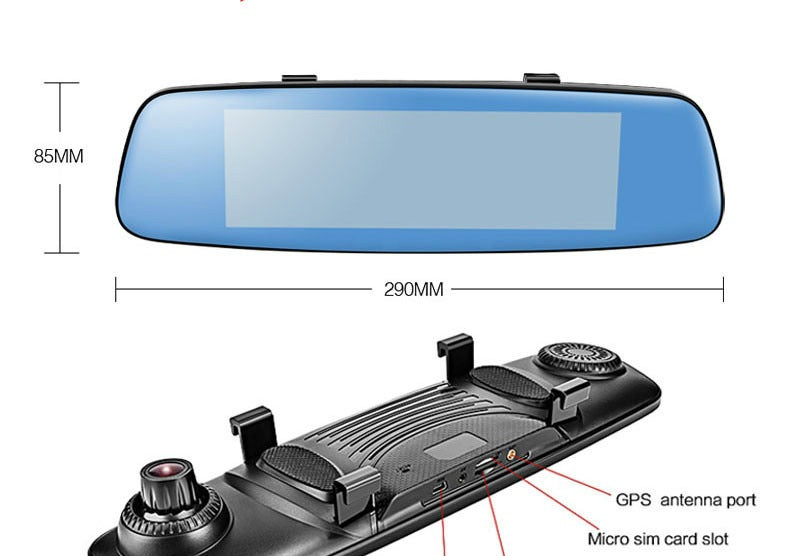 Transborder l'approvisionnement spécial pour 8 pouces grue enregistreur 4G miroir nuage 1080P HD Android rea