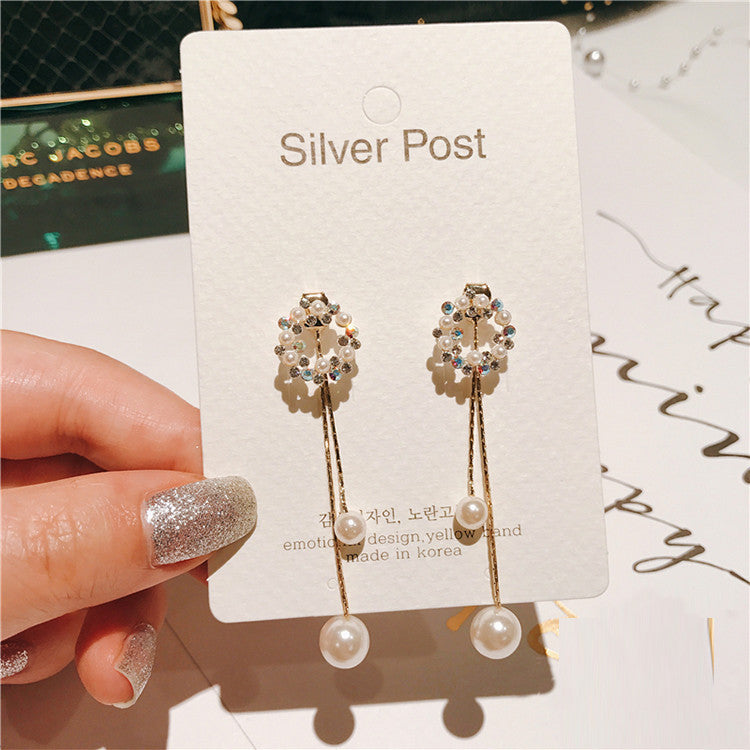 Boucles d'oreilles en guirlande de perles