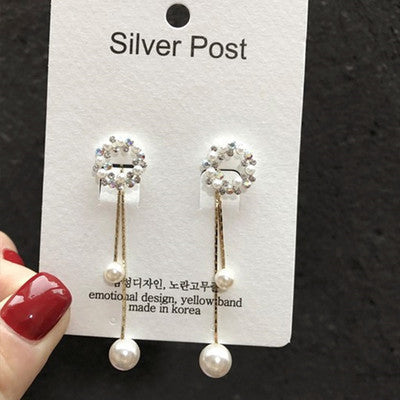 Boucles d'oreilles en guirlande de perles