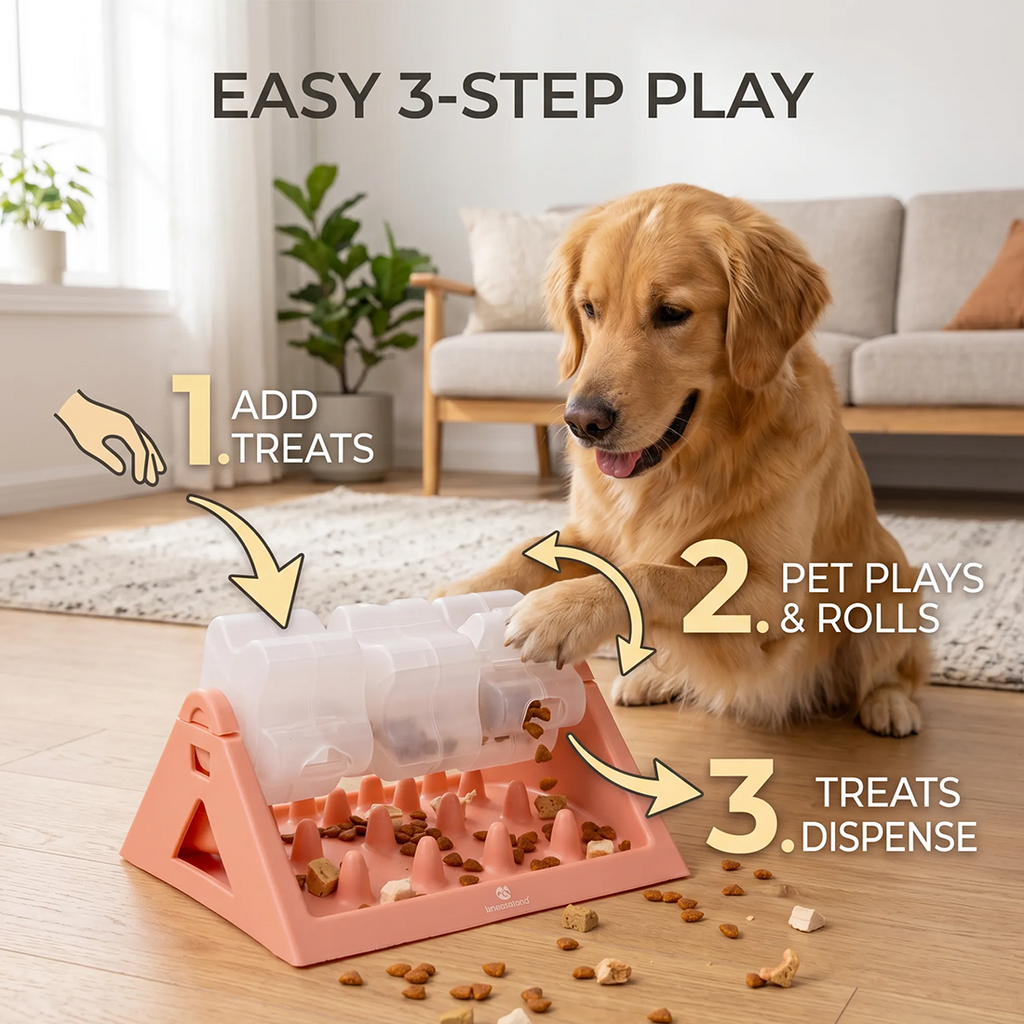 Puzzle Rotation Dog Bowl Slow Feeder Anti Bloat Gulp Plat interactif
