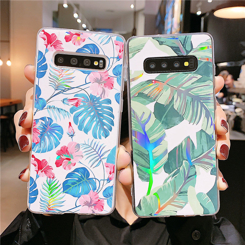 Cas de téléphone portable en feuille de canna laser