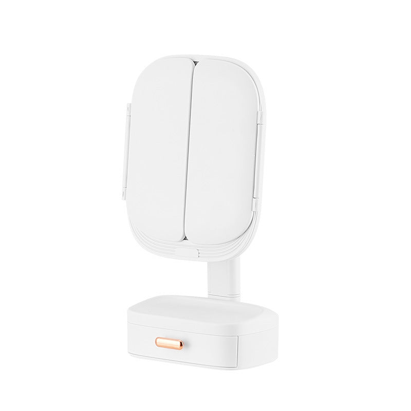 Led bureau cosmétique miroir ménage pliable avec la lumière