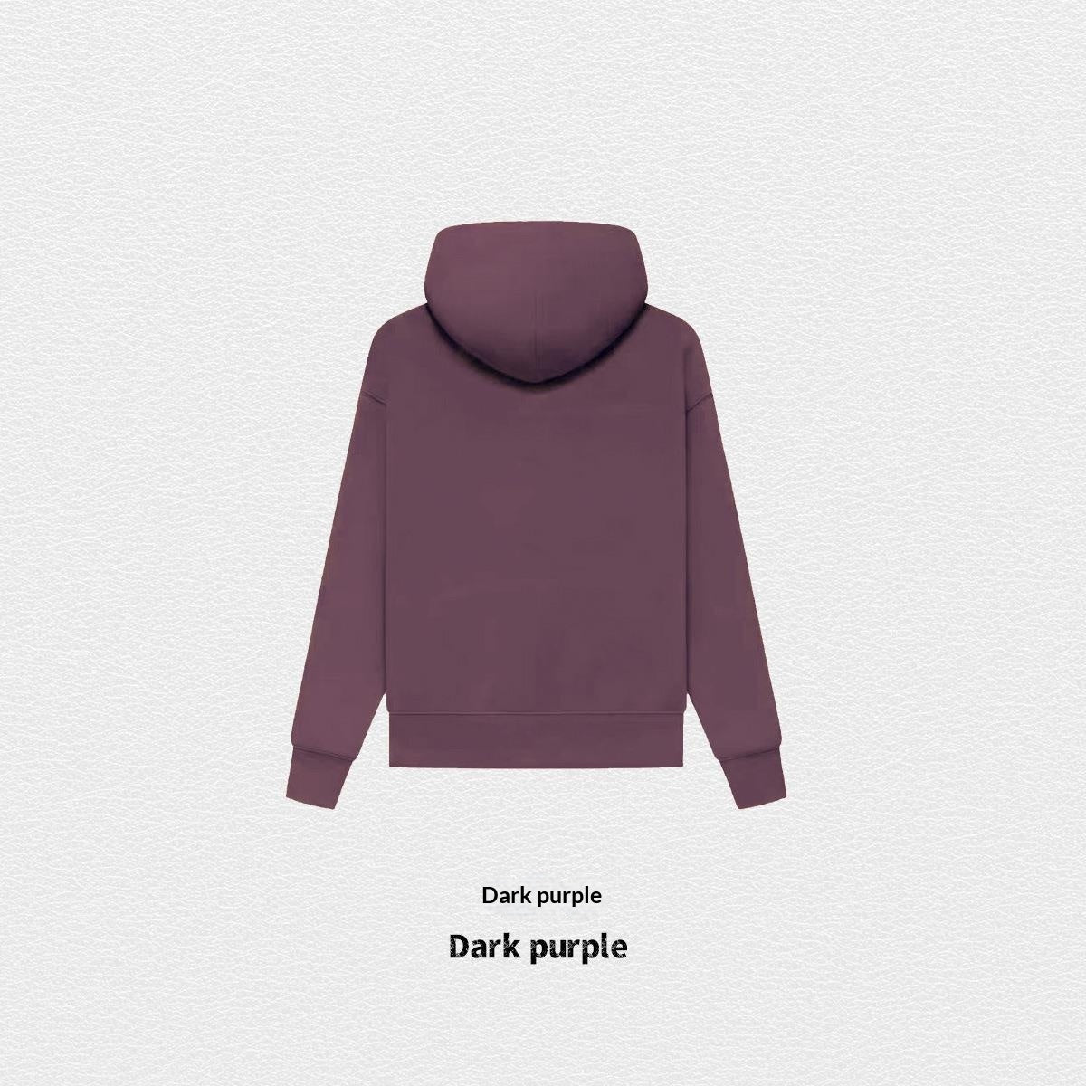 Hoodie d'automne de couleur solide doublée de polaire