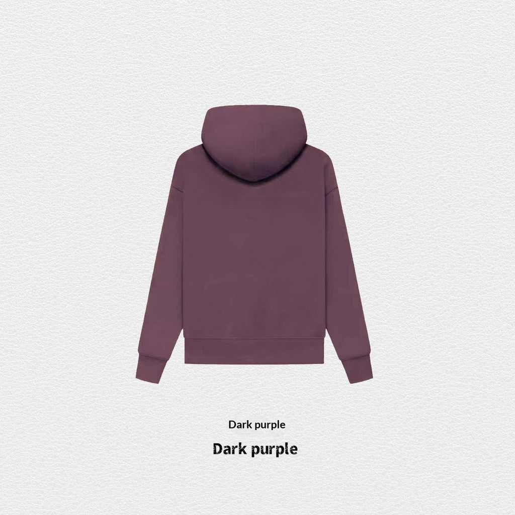 Hoodie d'automne de couleur solide doublée de polaire