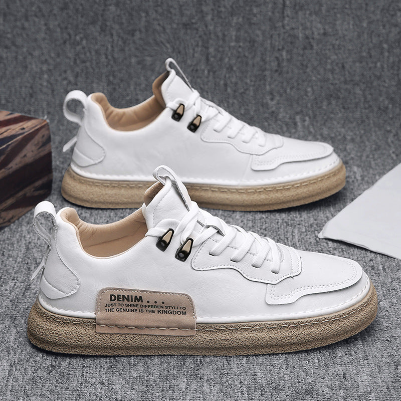 Baskets casual polyvalents en cuir pour hommes