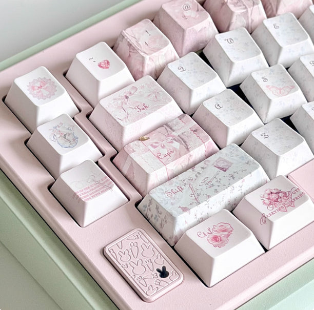 Rose Old Story Keyboard Keycaps Original fait en usine