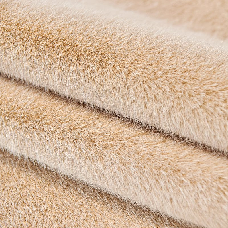 Couvercle de canapé en peluche d'hiver simple et non glissant, couleur unie
