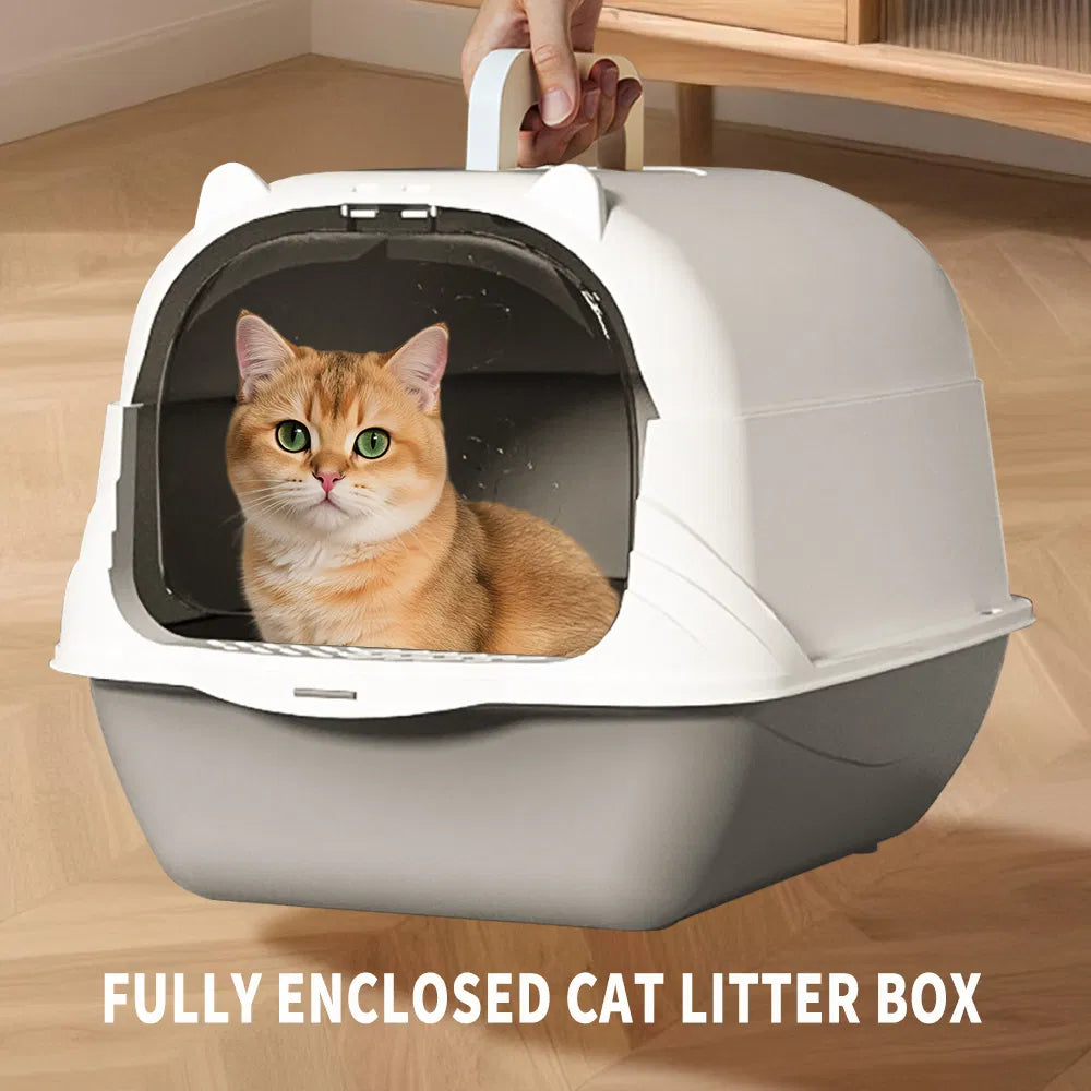 Boîte à litière pour chats entièrement fermée