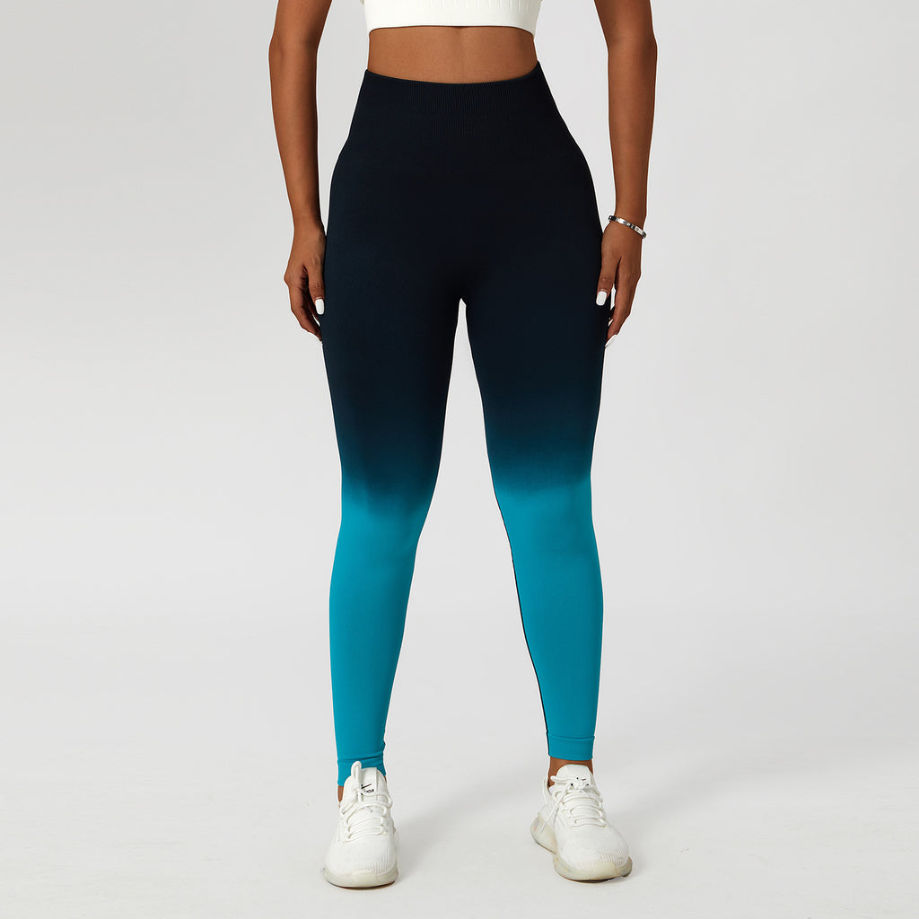 Gradient Fitness High Waist Sportswear Tight Pantalons extérieurs
