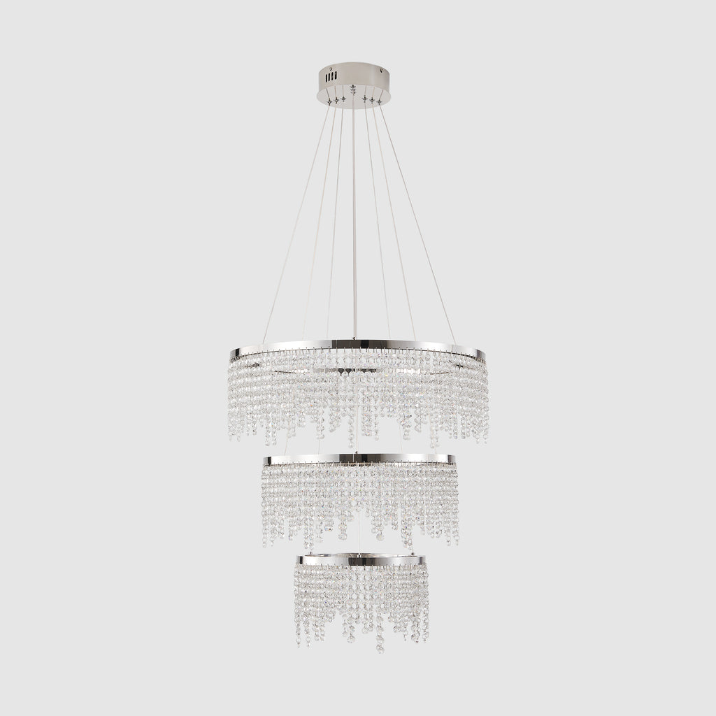 Lampe de plafond LED Lustre cristal 24 pouces