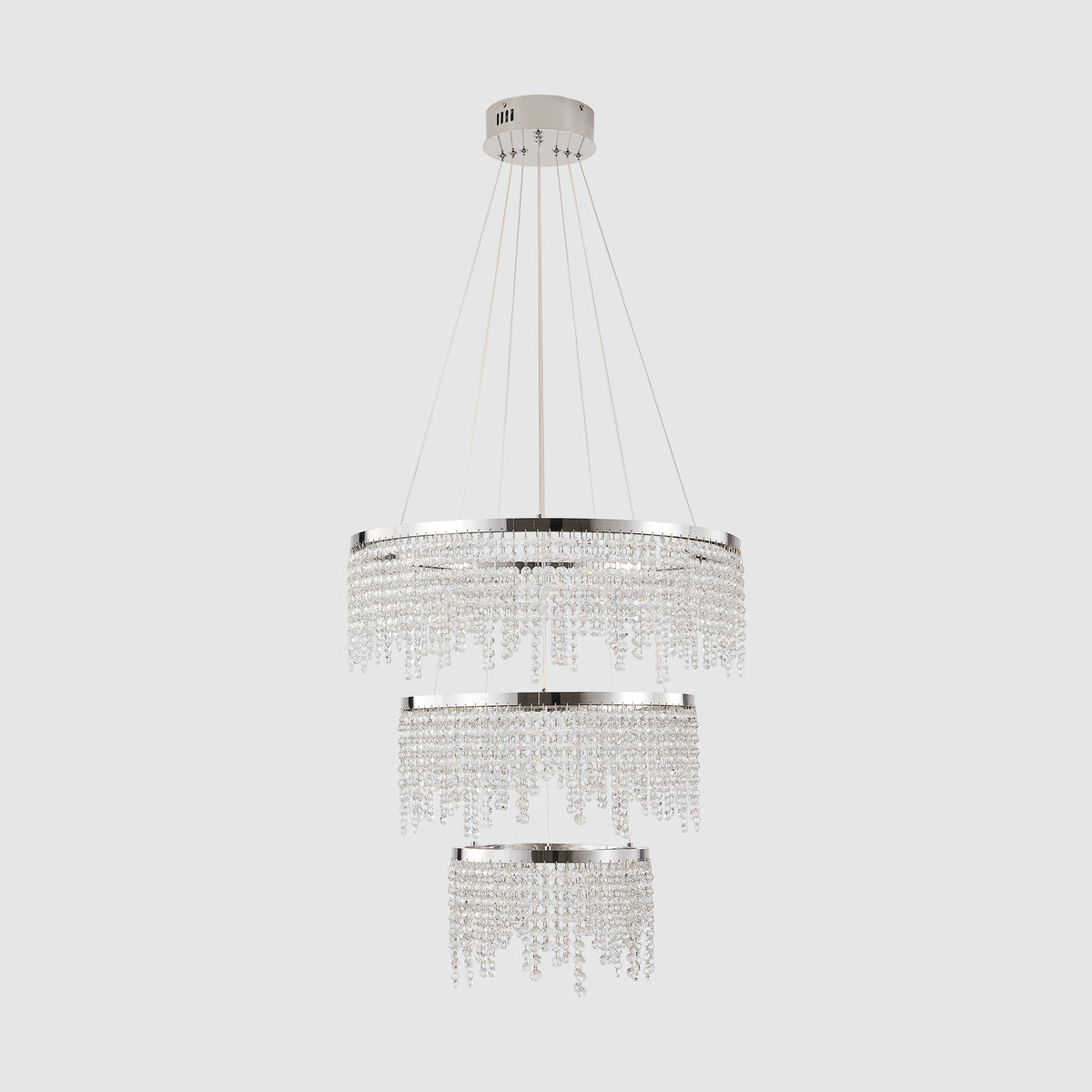 Lampe de plafond LED Lustre cristal 24 pouces