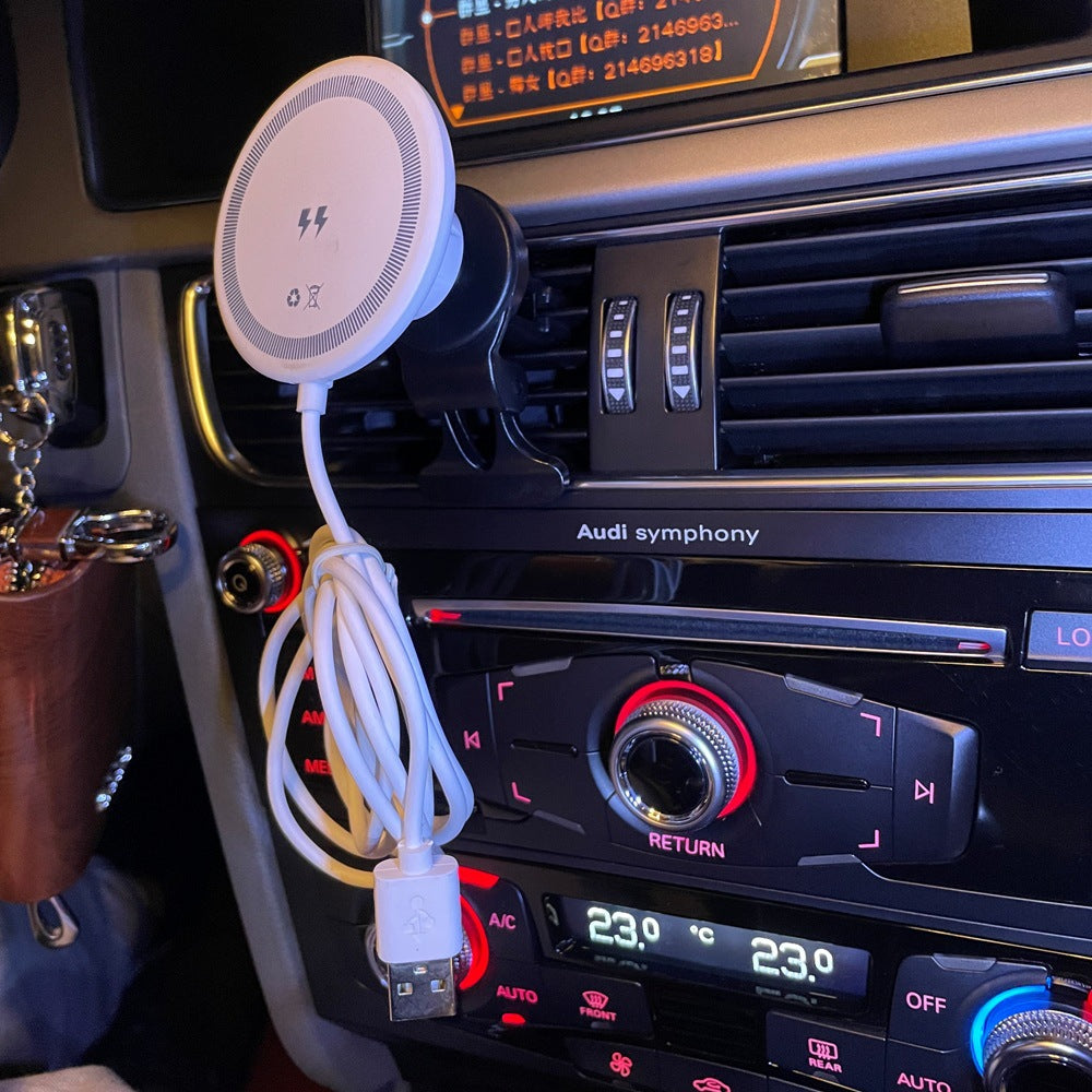 Chargeur sans fil de support magnétique d'aspiration de voiture