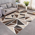 Round geometric grey wine red carpet