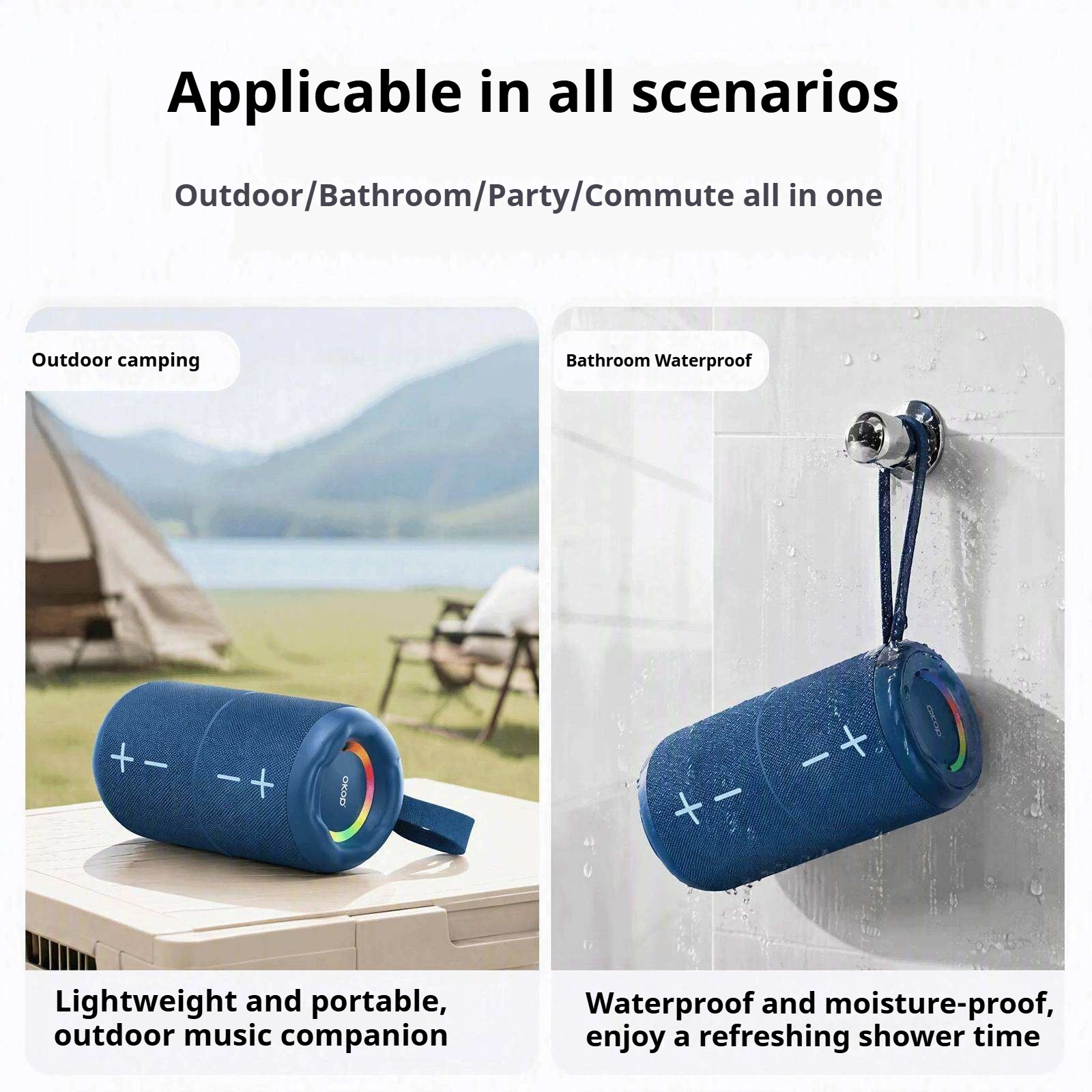Haut-parleur Bluetooth sans fil KP-858 le plus vendu doté d'un portab modulaire à double unité