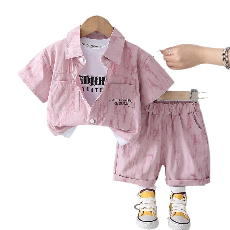 Garçons Été Casual Chemise et Short Set