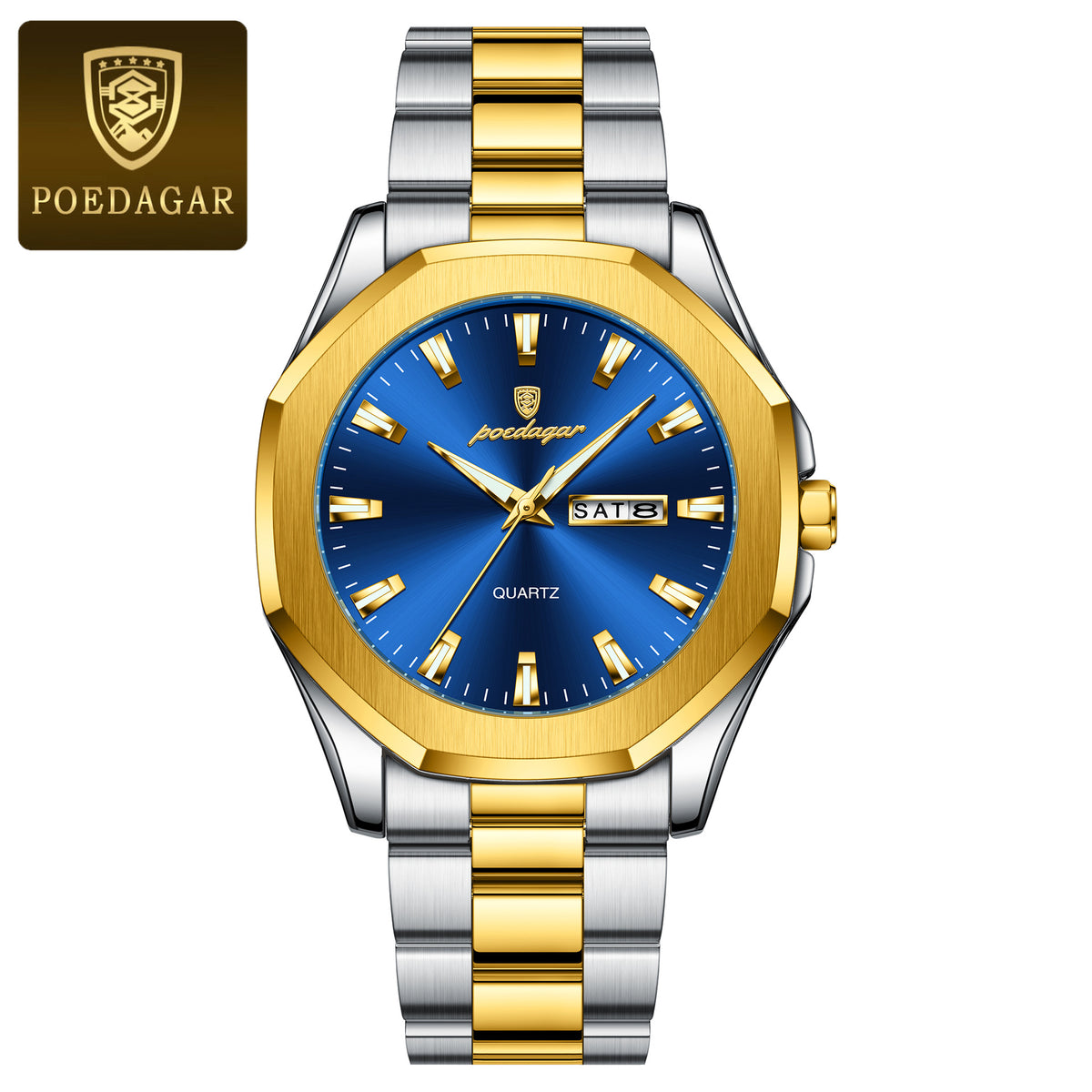 Montre Quartz en acier pour hommes