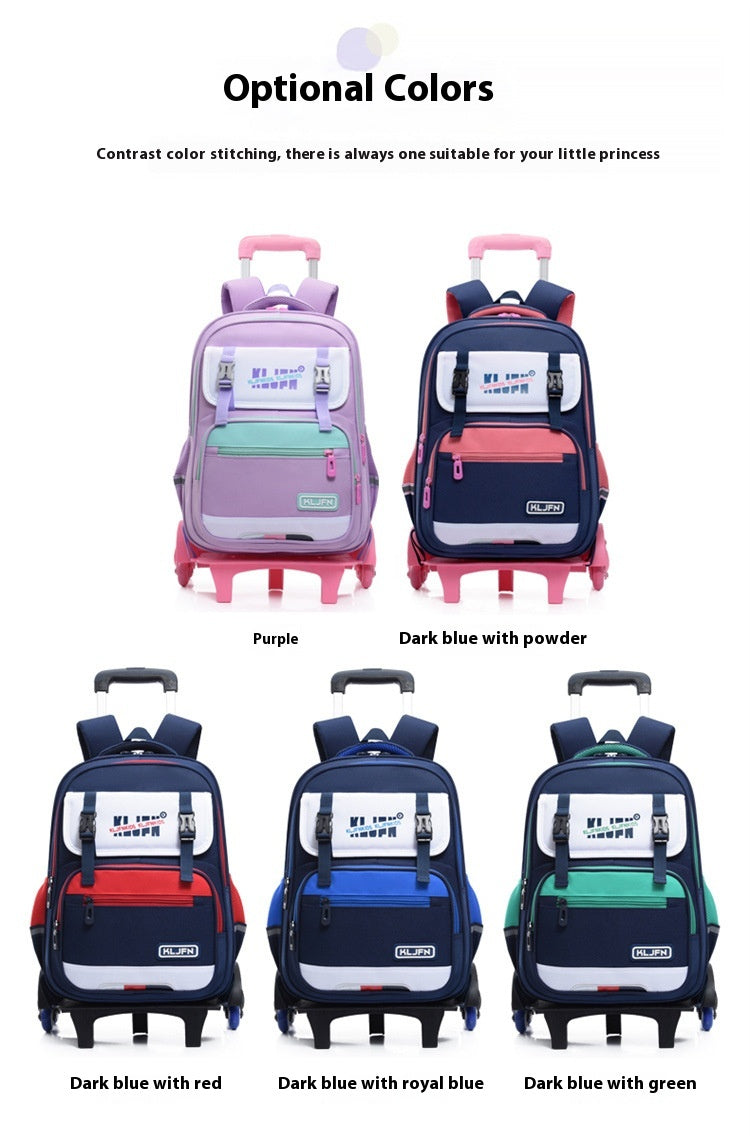Trolley pour enfants paillasson léger résistant à l'usure Protection de la colonne vertébrale de grande capacité