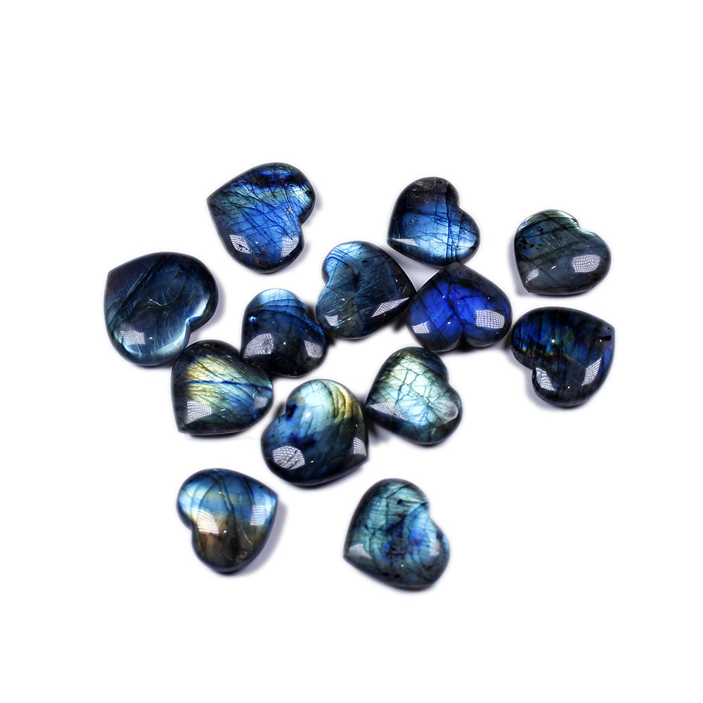 Poignée en cristal naturel Play Piece Pendentif Cœur Cœur Océan Cœur Bleu Lune