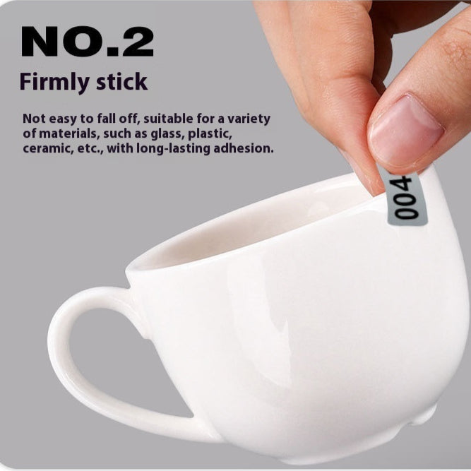 1-2000 Étiquette numérique Numéro de série Sticker Matte Silver Adhesive Label