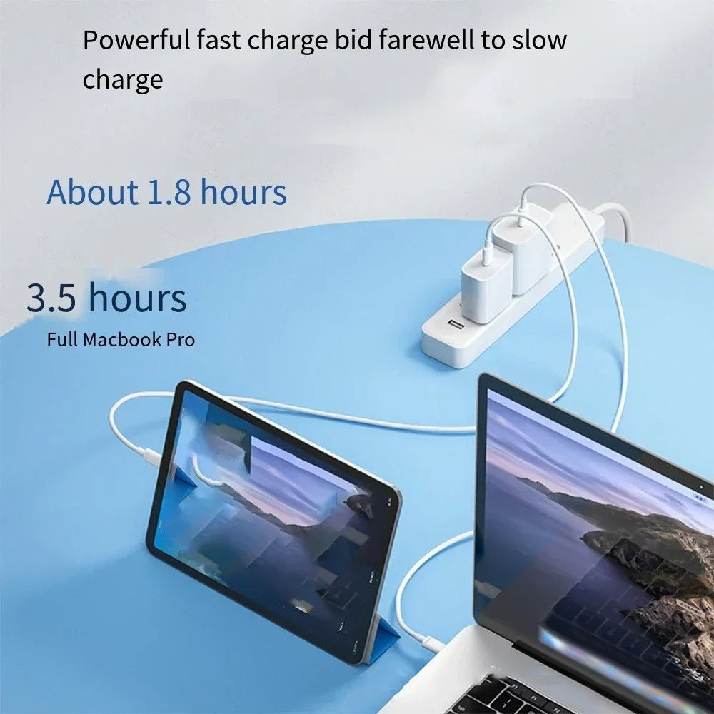 Fiberglass Fast Charge Line Dual Type-C USB Cable