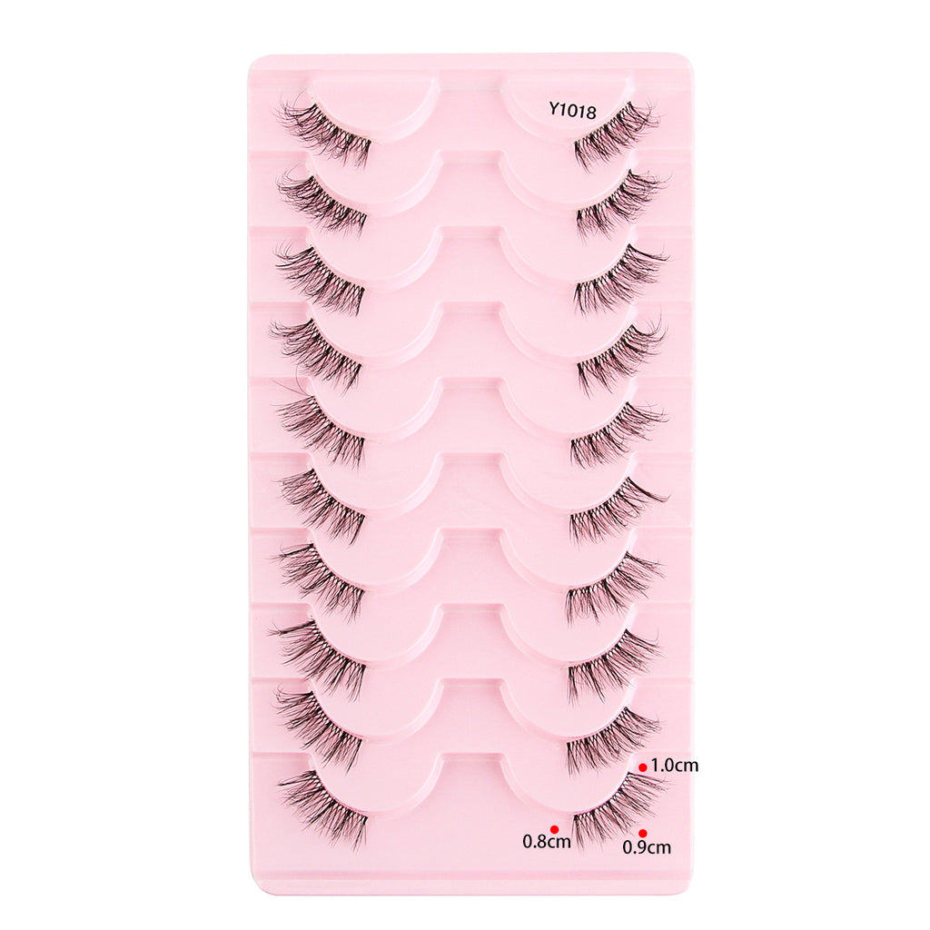 Femmes Portable Européen et style américain Sheer demi-longueur faux cils