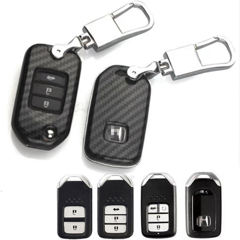 Fibre carbone voiture clé couverture voiture coque boucle