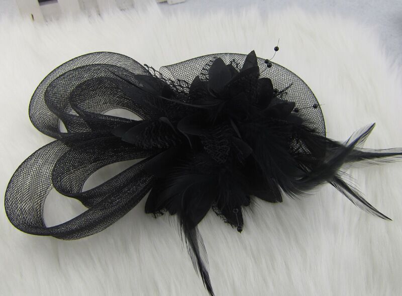 Fleur de tête de maille de plume de mariée