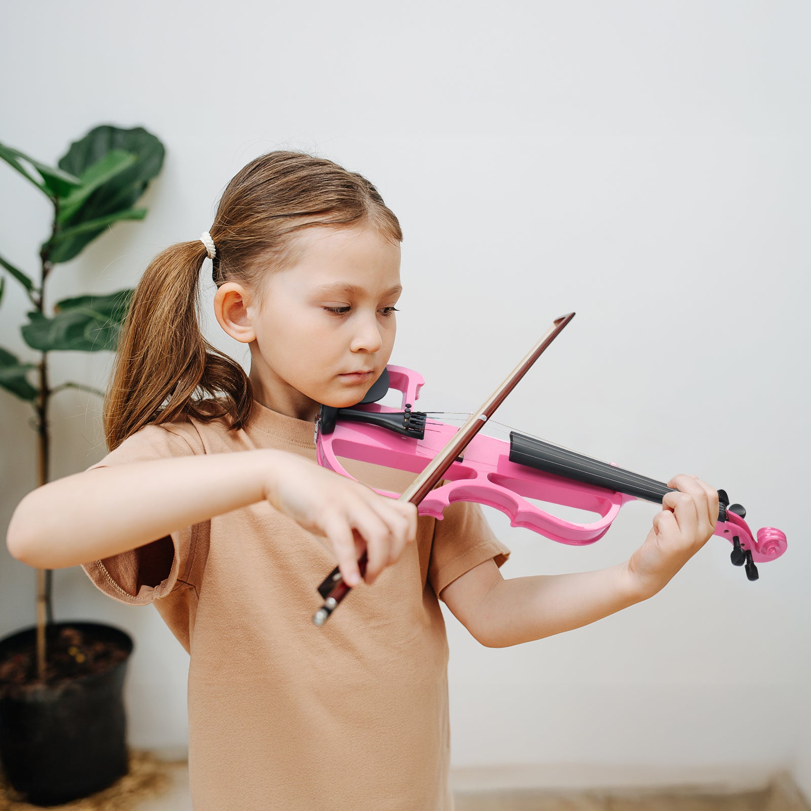 Électroacoustique n° 1 Violon en bois massif peint pour piano