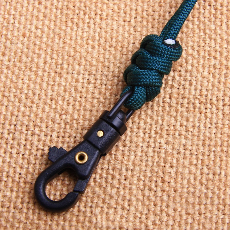 Porte-clés tissés à la main Lanyard lampe de poche Rope collier Core Parachute Cord tissé Lanyard
