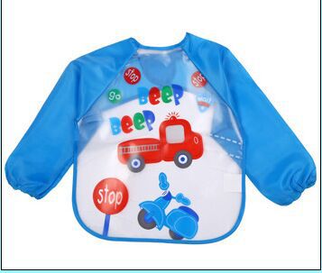 Gown enfant manches longues enfants imperméable repas Baby Tablier Peinture Vêtements Bib Protectiv